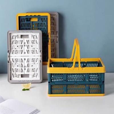 China Viable Manufacturer Wholesale Collapsible Folding Storage Plastic Basket for Fruits and Vegetables for sale