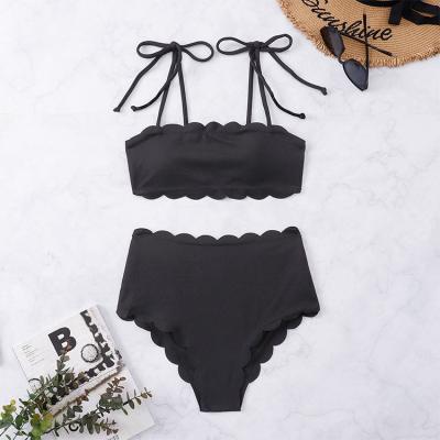 China Special Two-Piece Swimwear Low MOQ Strap Design Breathable Brazil Bottom Swimsuit Beachwear for sale