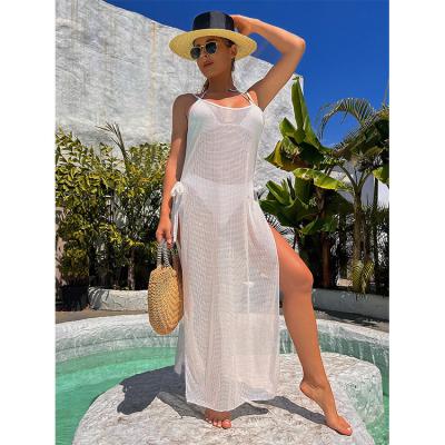 China Breathable Wholesale Private Label Swimwear High Split Hook Cover Up White Color Cotton Be Suit Cover Up With Factory Outlet for sale