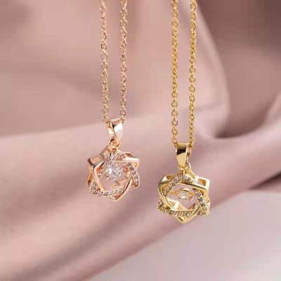 China No Fade Smart Star Titanium Steel Female Clavicle Necklace Six-pointed Pendant Necklace Gift For Girlfriend for sale