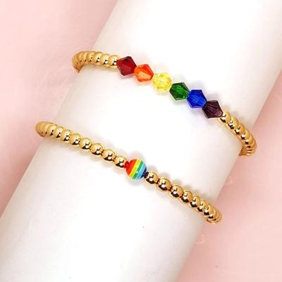 China Hot Sale Casual/Sporty Bohemia Bead Rainbow Bead Bracelet For Women Men Couple Bracelets Handmade Jewelry for sale