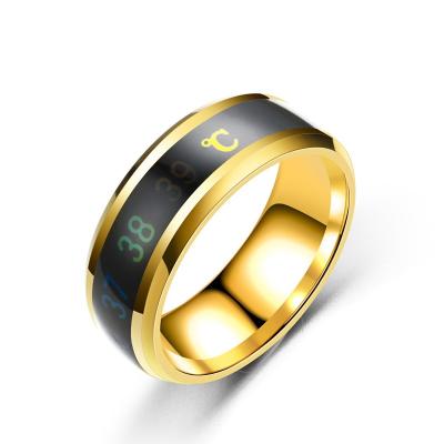 China Hot Selling Casual/Sports Ring Fashion Couple Gift Smart Temperature Feeling Stainless Steel Rings for sale