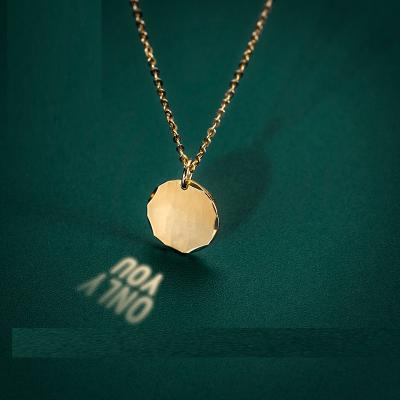 China CLASSIC Necklace S925 Sterling Sliver Chain Couples Reflecting Projection Diffraction Projection ONLY YOU Round Pendant Necklace for sale