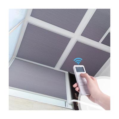 China Minimalist Project Motorized Honeycomb Blinds Cellular Fabric Blinds For Skylight for sale