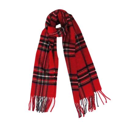 China 100% Acrylic Customized Durable Using Low Price Chinese Square Acrylic Plaid Shawl Scarf for sale