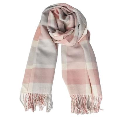 China 100% Acrylic High Quality Custom Woven Ladies Acrylic Shawl Striped Scarf for sale