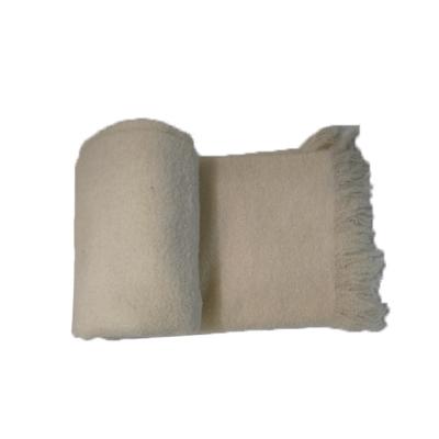 China Wool cashmere pashmina stole solid color wool fleece winter luxury warm simple embossed scarf for sale