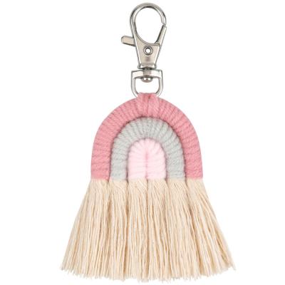 China Cotton+Material Modern Design Blending+Metal Display Custom Rainbow Economic Key Chain Key Chain for sale