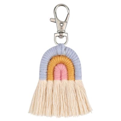 China Cotton+Material New Technology Cute Rainbow Key Chain Charm Custom Colorful Key Chain for sale