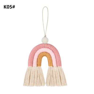 China China Factory Autopart High Quality Excellent Quality Leather Colorful Rainbow Autopart Mobile Key Chain for sale