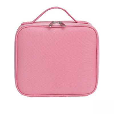 China Fashionable Makeup Storage Bag Cosmetic Case Professional Travel Makeup Bag with Dividers Women Adjustable Makeup Train Case for sale