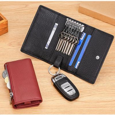 China Wholesale High Quality Custom Leather Compact Wallet Key Holder Car Key Case for sale