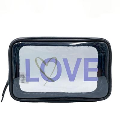 China Multifunctional Transparent Women Cosmetic Zipper Bag Travel Waterproof Customized PVC Toiletry Bag Clear Bag For Women for sale