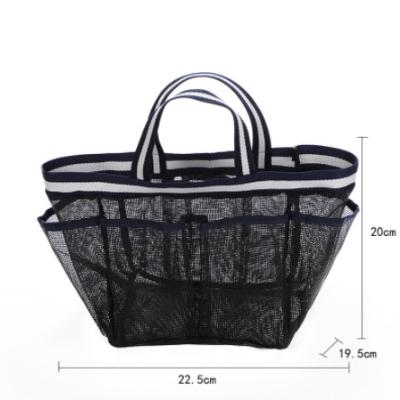 China New Fashion Waterproof Shower Trolley Tote Bag Hanging Toiletry Mesh Portable Bag Bathrooms Organizer for Travel for sale