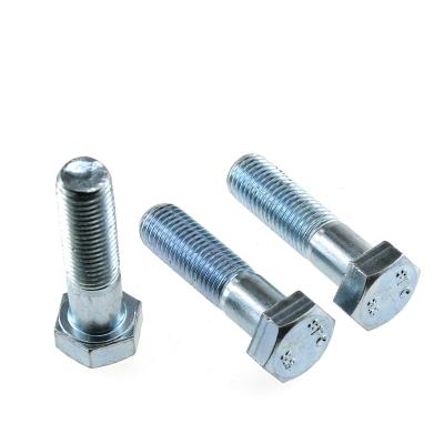 China Hot Sale DIN931 A193 B7 Fractional Stainless Steel Hex Bolt Thread Galvanized for sale