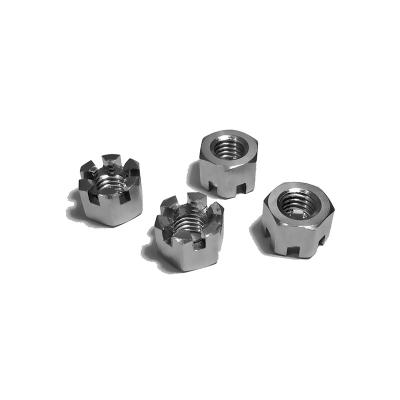 China High Quality Heavy Industry Aluminum Alloy Grade 8.8 DIN 935 Steel Hex Slotted Castle Nuts for sale