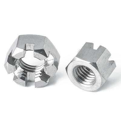 China Heavy Industry China Factory Price Good Quality SS304 316 Stainless Steel DIN 935 Hex Slotted Castle Nuts for sale