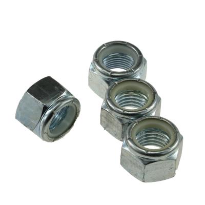 China Heavy Industry China Factory Price White Galvanized Insert DIN985 Grade4 Grade8 Blue Nylon Lock Nut for sale