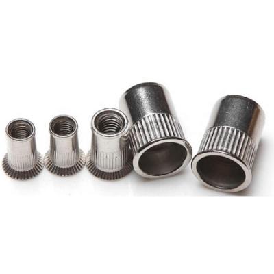 China High Quality Heavy Industry Stainless Steel Pressure Rivet Nut M3 M6 M8 With Knurled Flat Head Riveting Rivet Nuts for sale