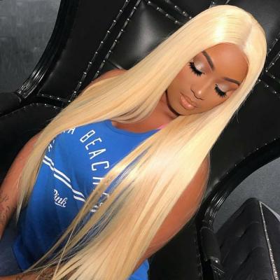 China Honey Blondes Human Hair Lace Front Wigs 613 Body Wave Wigs Pre Plucked, 30 Inch Hd Transparent 613 Full Lace Wig Hair for sale