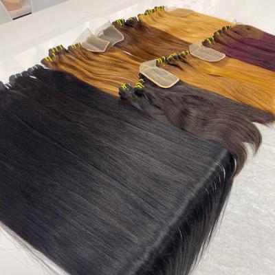 China Silky Straight Wave 100 Factory Wholesale Ready Stock Hair Extensions, 8a 10a Grade Mink Brazilian Weaves And Wigs, Vietnamese Raw Hair for sale