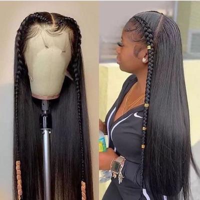 China Unprocessed Silky Straight Wave Hair Products Wholesale Sellers, 360 Lace Frontal Wig With Baby Hair, Natural Hair Wigs For Black Women for sale