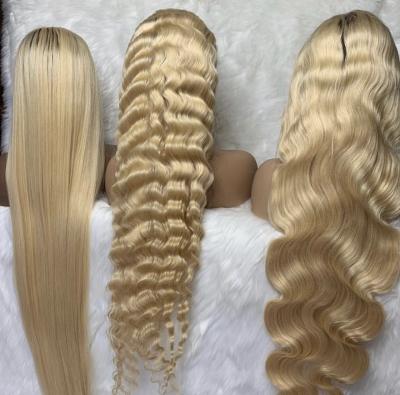 China WXJ Body Wave Human Hair Virgin Virgin Hair Blonde, Brazilian Raw 8a Grade Lace Front Mink Human Hair Virgin Wigs With Baby Hair for sale