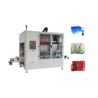 China Full Automatic Carton Box Packing Machine Cardboard Food PET Glass Bottle Bind Packer for sale