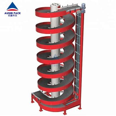 China Ausimpack Oil Resistant High Quality Grade Vertical Lifting Load And Conveyor Unit Spiral Conveyor for sale