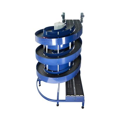 China Fire Resistant Spiral Conveyor Conveying System Automatic Pallet Conveyor For Boxes Packing Industry for sale