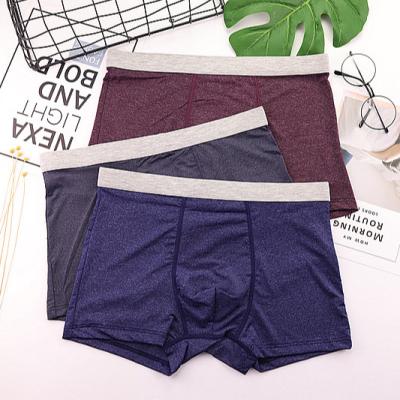 China Breathable Hot Sales Ice Silk Mens Underwear Boxers Shorts Mid-Rise Briefs for sale