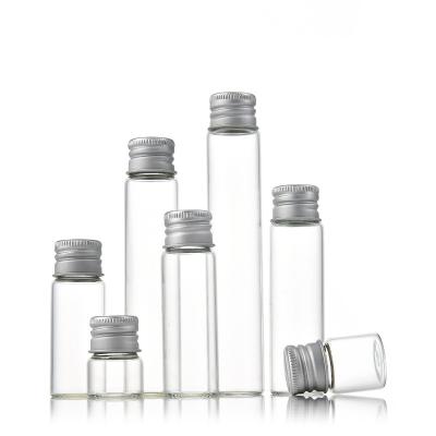 China Straight Tube Medicine Aluminum Cap Glass Bottle Sample Bottle Sealed Small Glass Bottle for sale