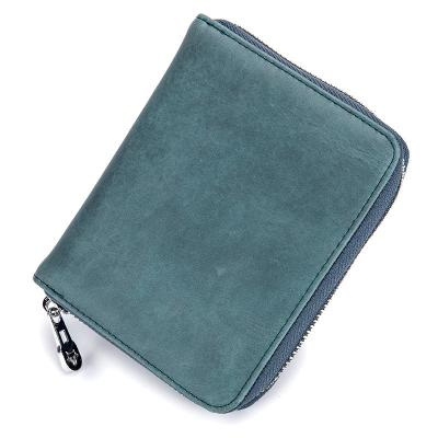 China 2022 Factory Price RFID Solid Color Zipper Female Wallet Clips Coin Wallet Small Leather Wallet for sale