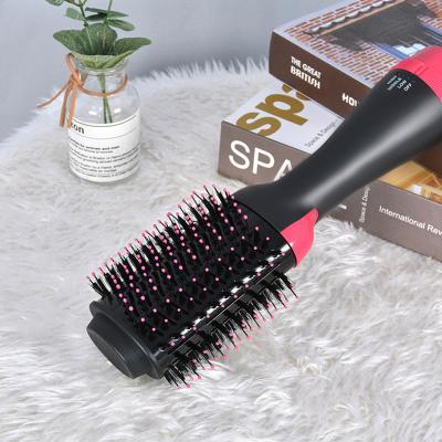 China 2019 Ionic 2 in 1 One Step Dryer Ionic Hair Straightener Quick Brush Salon Tools Organizer for sale