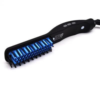 China Professional Plastic Portable Heat Resistant Hair Straightener Combs Factory Electric Beard Straightener Comb for sale