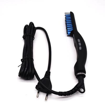 China Electric Men Use Multifunctional Mini Heating Comb Electric Beard Straightener Brush Electric Beard Comb Massage for sale