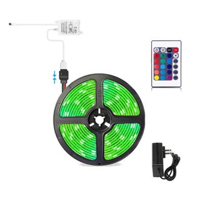 China Good Quality Indoor Waterproof Smart RGB Led Lights Wifi 5M Remote Control 12v 24v 5050 Led Strip Light for sale