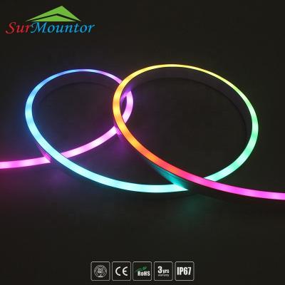 China Custom Hotel 20MM LED IP 68 24V RGB LED Cable 12V Strip Light Neon Sign with Silicone Tube Rope Neon End Cap Cover for sale