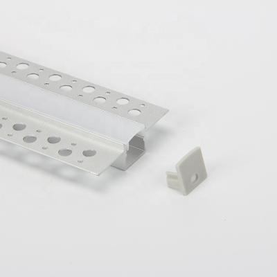 China Plaster Recessed Led Aluminum Channel Profile For Plaster Recessed Led Trimless Led Channel Profile for sale