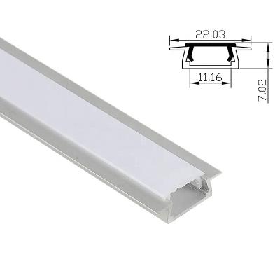 China Anodized Aluminum Alloy Led Recessed Aluminum Housing Flat Led Profile Furniture Lighting for sale