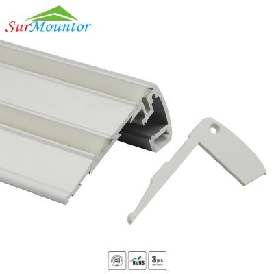 China Decorations Stair Sniffing LED Stair Aluminum Profile LED Aluminum Channel For LED Flexible Strip Light 1M 2M for sale