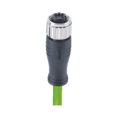 China 4 Pin Female Connector For Fieldbus Cabling , D - Coding Rj45 Shielded Connector OEM / ODM for sale