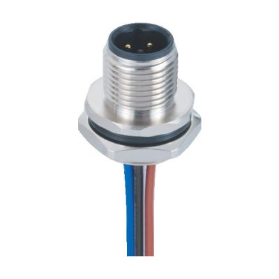 China Rear Mounting Profibus Cable Connectors M12 Male 5 Pin UV Resistant For Power Supply for sale