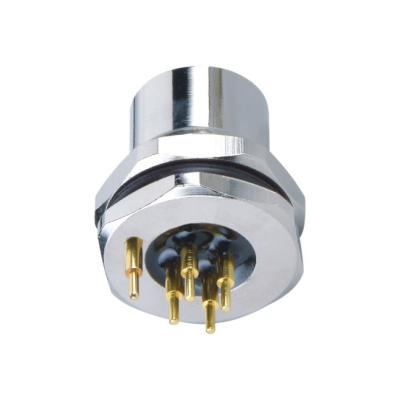 China Front Mounting Profinet Rj45 Connector EMC Shielded M12 Female 4 Pin PCB Type for sale