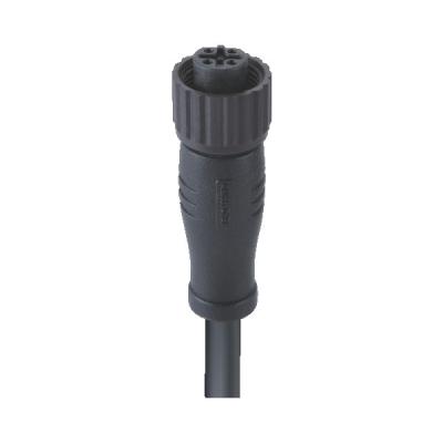 China M12 5 Pin A Coded Straight Plug Connector Female Angled Plug Micro T Connector for sale