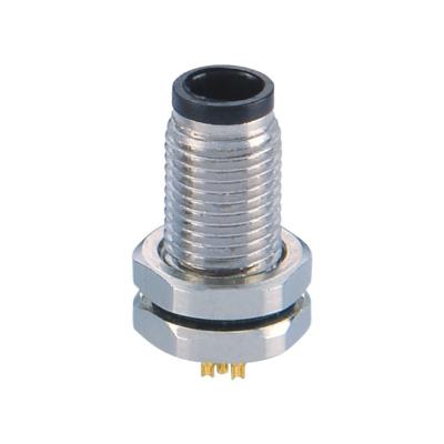 China Waterproof Electrical Connectors With Ground Pin , PCB Type 4 Pin Male Connector for sale