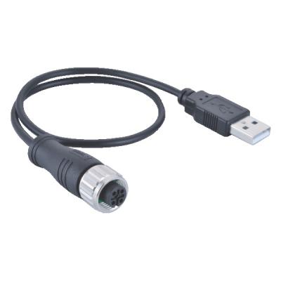 China Shielded Molded Cable Connectors M12 5 Pin Female With USB 2.0 A Male Plug Cable for sale