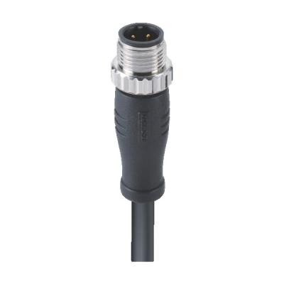 China Power Supply Molded Cable Connectors M12 Male Plug 5 Pin Waterproof Connector for sale