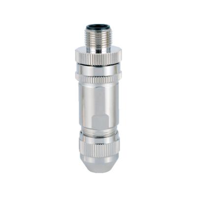 China Straight 5 Pin Circular Connector M12 A - Coding IP68 With Nickel Plated Screw / Nut for sale