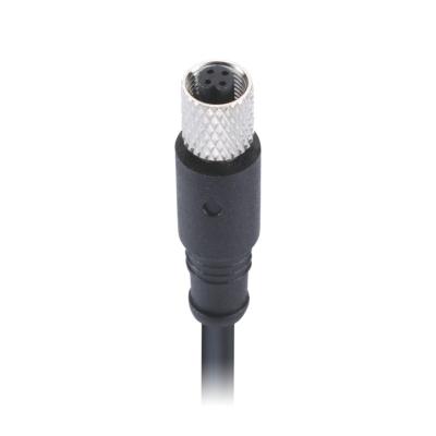 China Female Plug M5 Connector 4 Poles Shielded Molded For Industrial Camera for sale